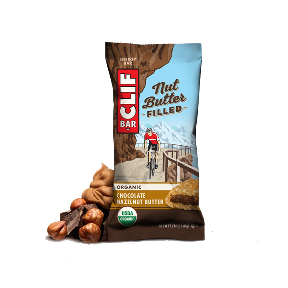 Clif Nut Butter Filled Bar — Chocolate Peanut Butter — Size Single — Top View