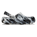 Crocs Classic Marbled Clog — White - Black — Size D — Width 10 M / 12 W — Front View