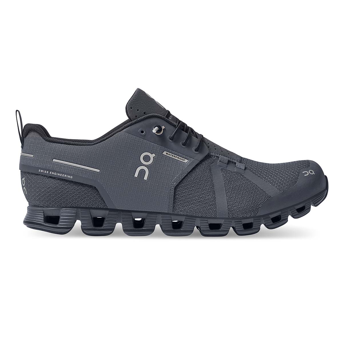 ON Cloud Waterproof — Black - Lunar — Size D — Width 10.5 — Side View