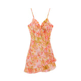 Fashion Floral Strap Dress Women — Pink Dress — Size L — Alternate View 7