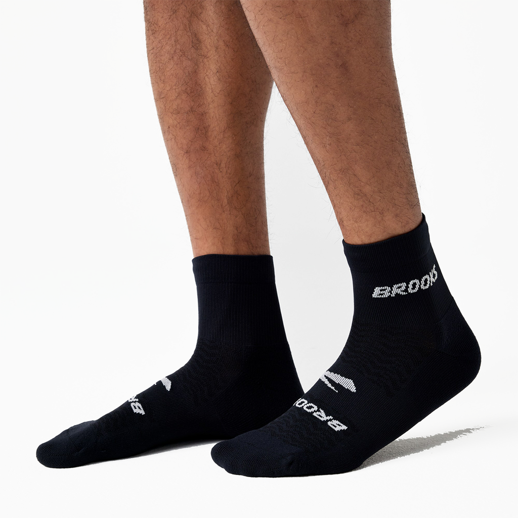 Brooks Run-In Quarter 3-Pack — White - Brooks — Size Small — Detail View