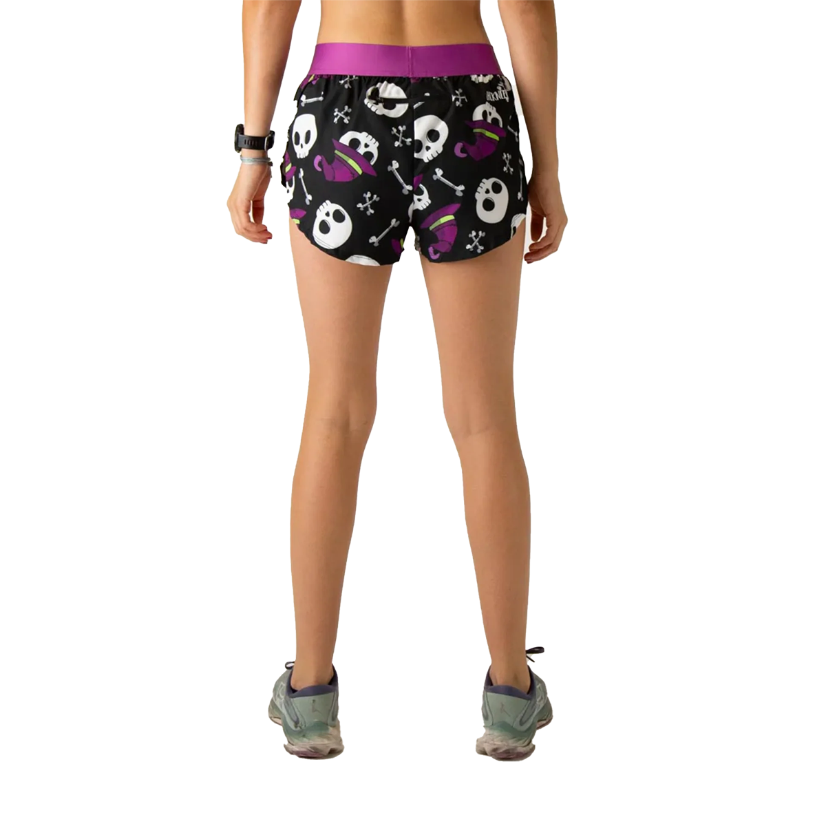 ChicknLegs 1.5" Split Short — Skulls — Size Large — Top View
