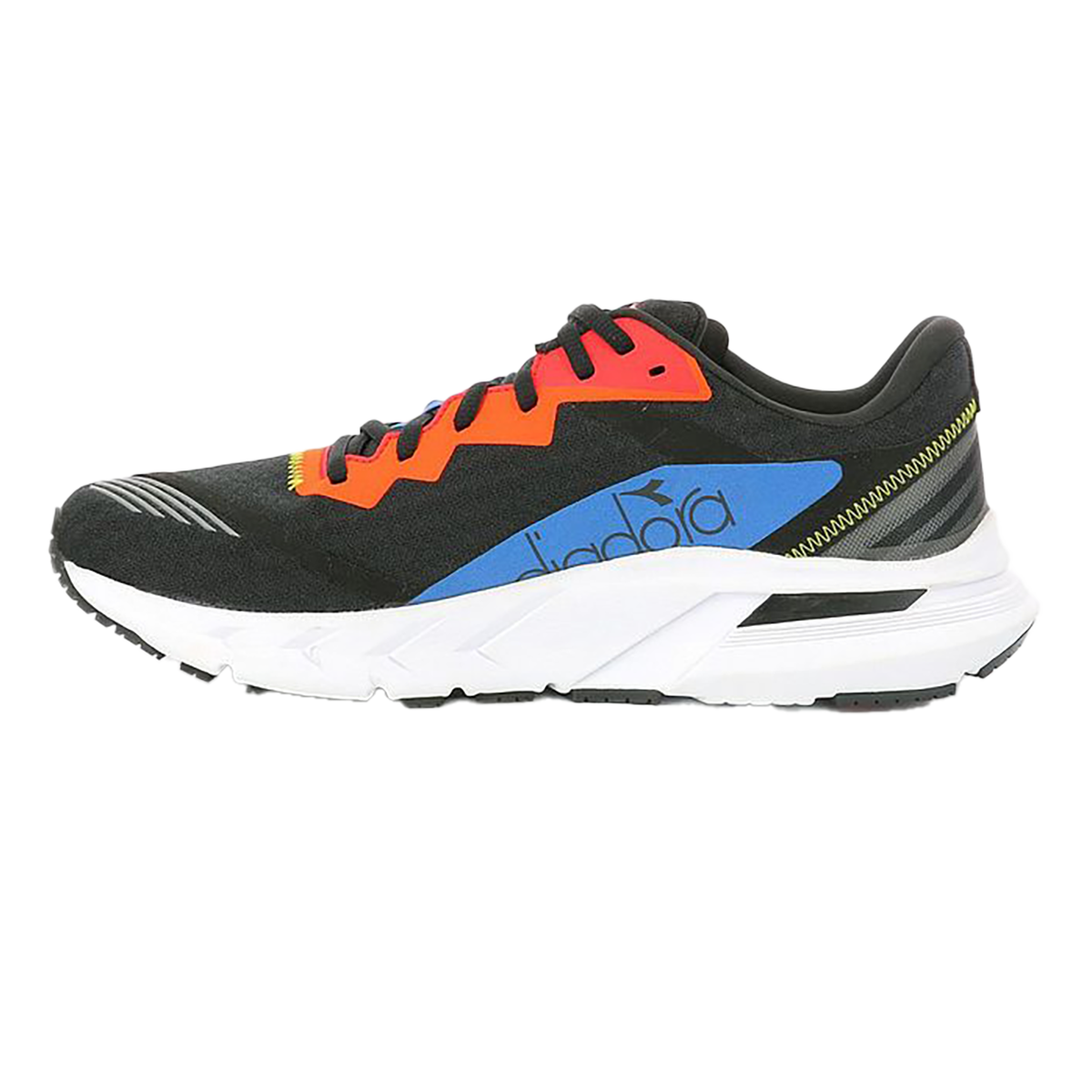Diadora Mythos Blushield Volo 2 — Fiery Red - White - Vermillion — Size Y — Width 1.5 — Back View