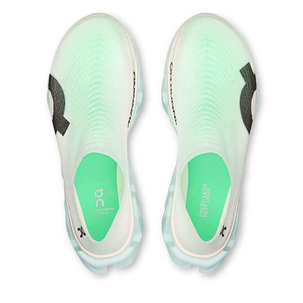 ON Cloudmonster 3 Hyper LS — Limelight - Bloom — Size D — Width 4.5 M / 6 W — Back View