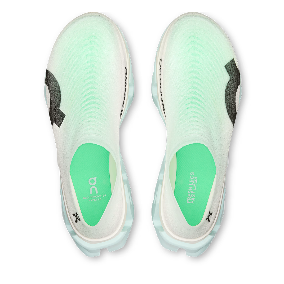 ON Cloudmonster 3 Hyper LS — Limelight - Bloom — Size D — Width 4.5 M / 6 W — Back View