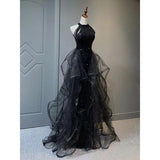 Black Evening Dress For Women — Black — Size L — Side View