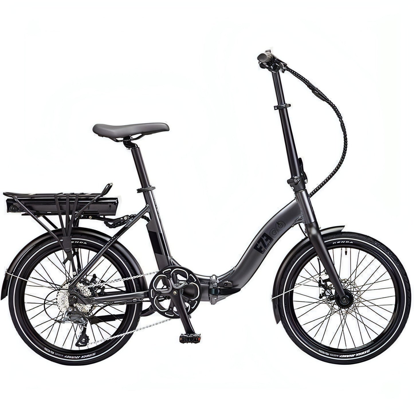Ezego Fold LS Electric Folding Bike - Grey
