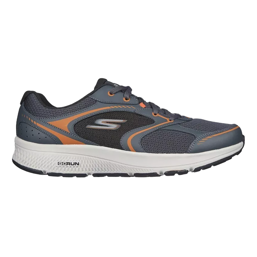 Skechers Go Run Consistent - Specie — Charcoal - Orange — Size D — Width 8.5 — Front View