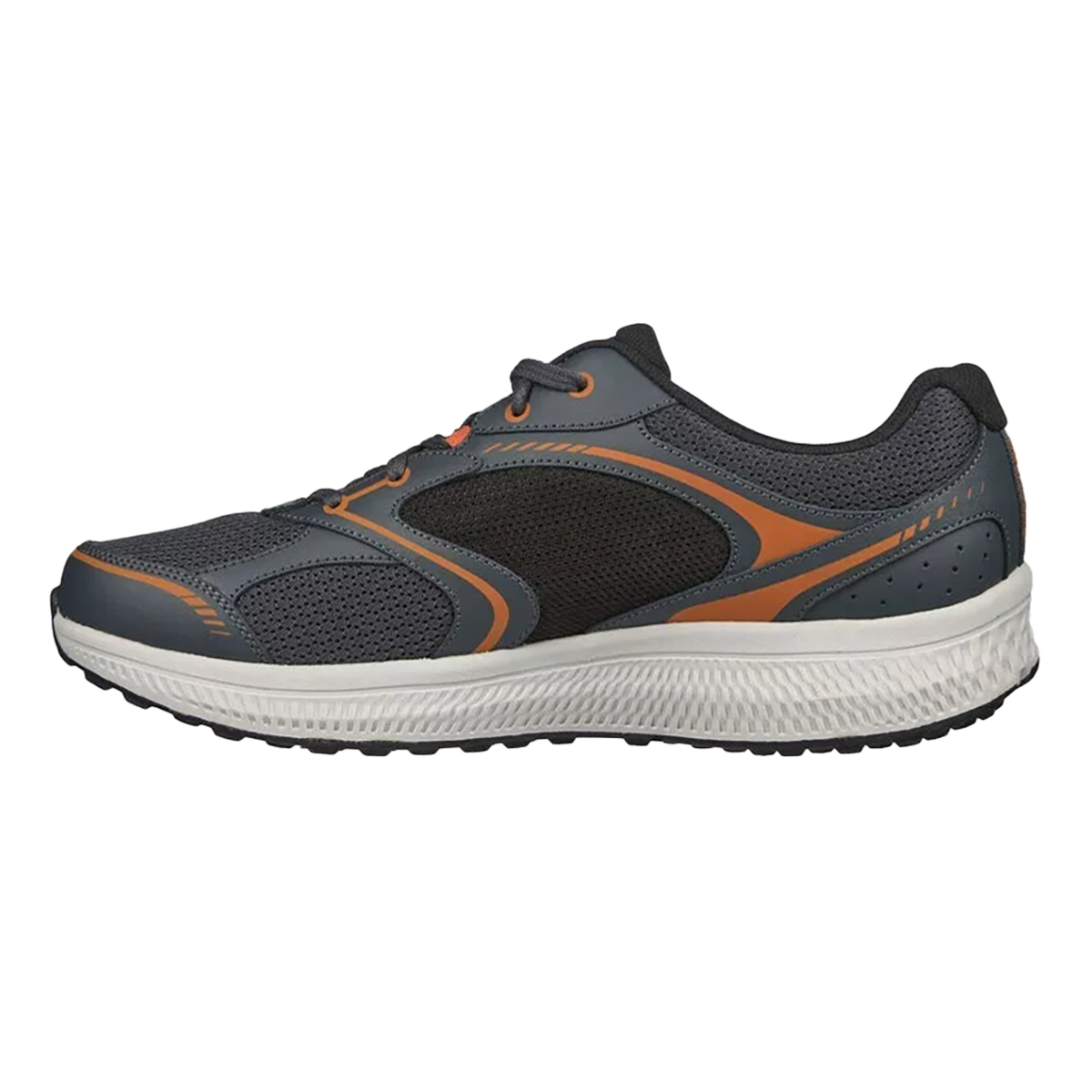 Skechers Go Run Consistent - Specie — Charcoal - Orange — Size D — Width 8.5 — Side View