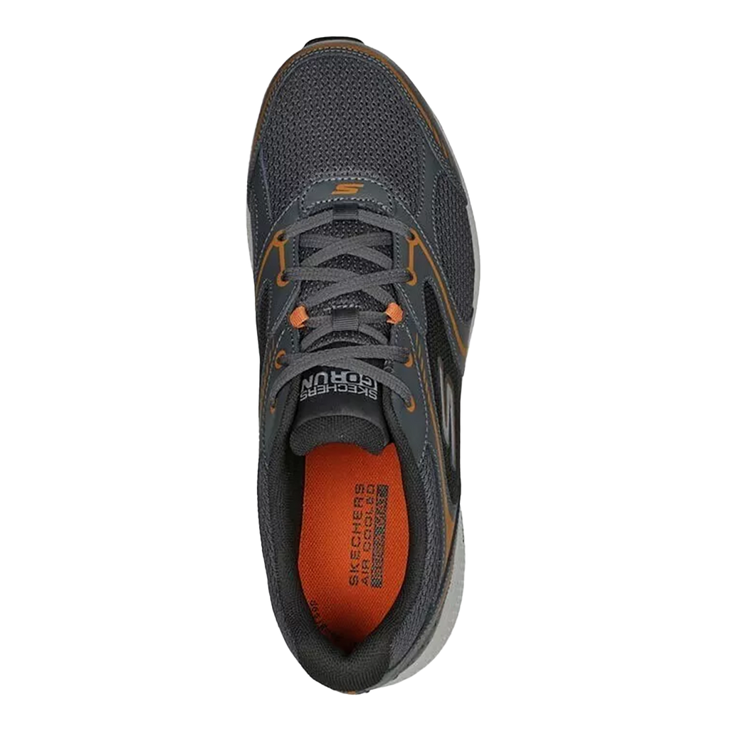 Skechers Go Run Consistent - Specie — Charcoal - Orange — Size D — Width 8.5 — Back View