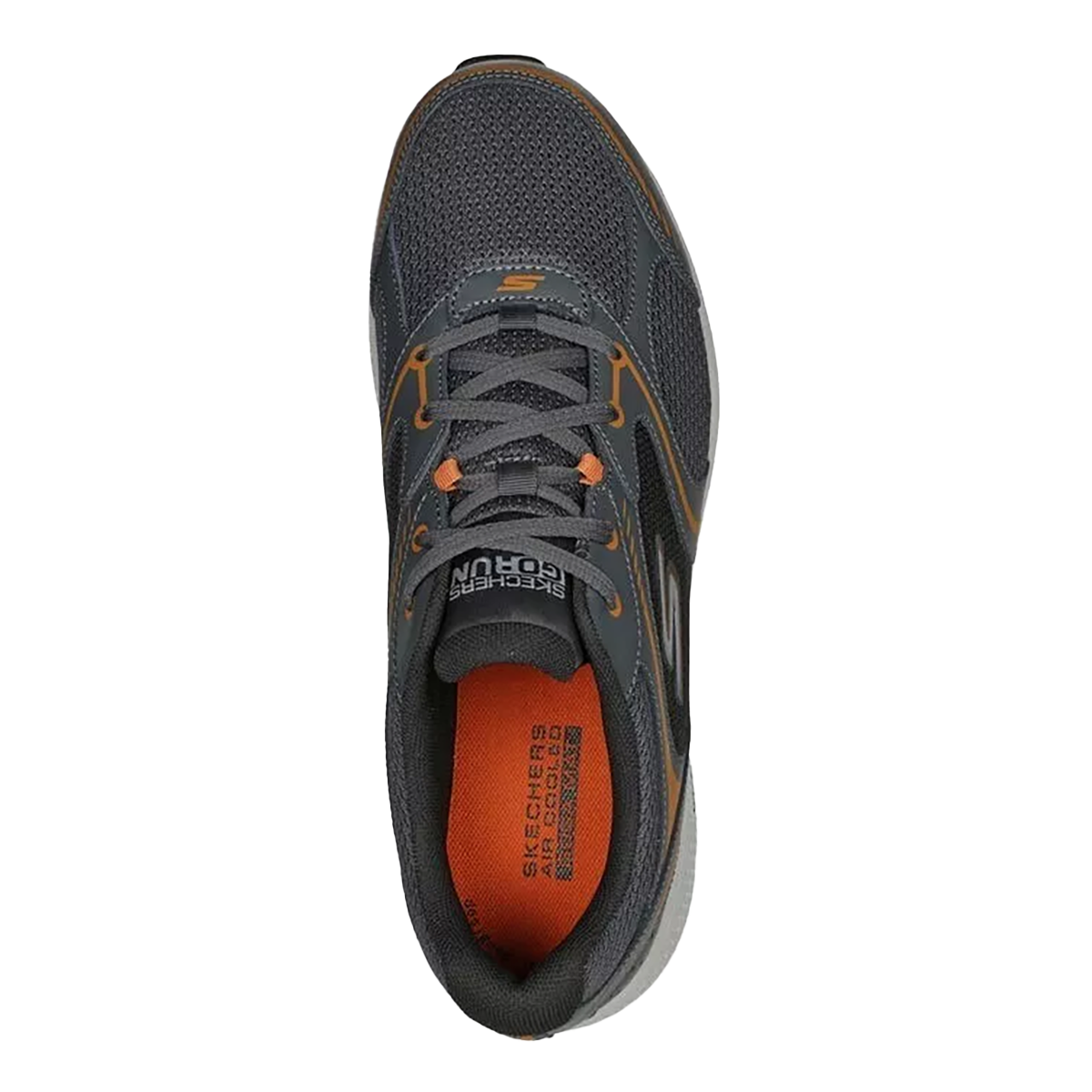 Skechers Go Run Consistent - Specie — Charcoal - Orange — Size D — Width 8.5 — Back View