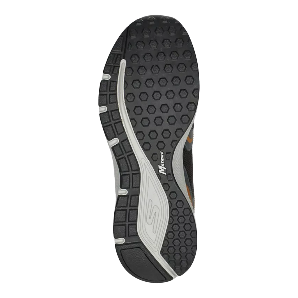 Skechers Go Run Consistent - Specie — Charcoal - Orange — Size D — Width 8.5 — Top View