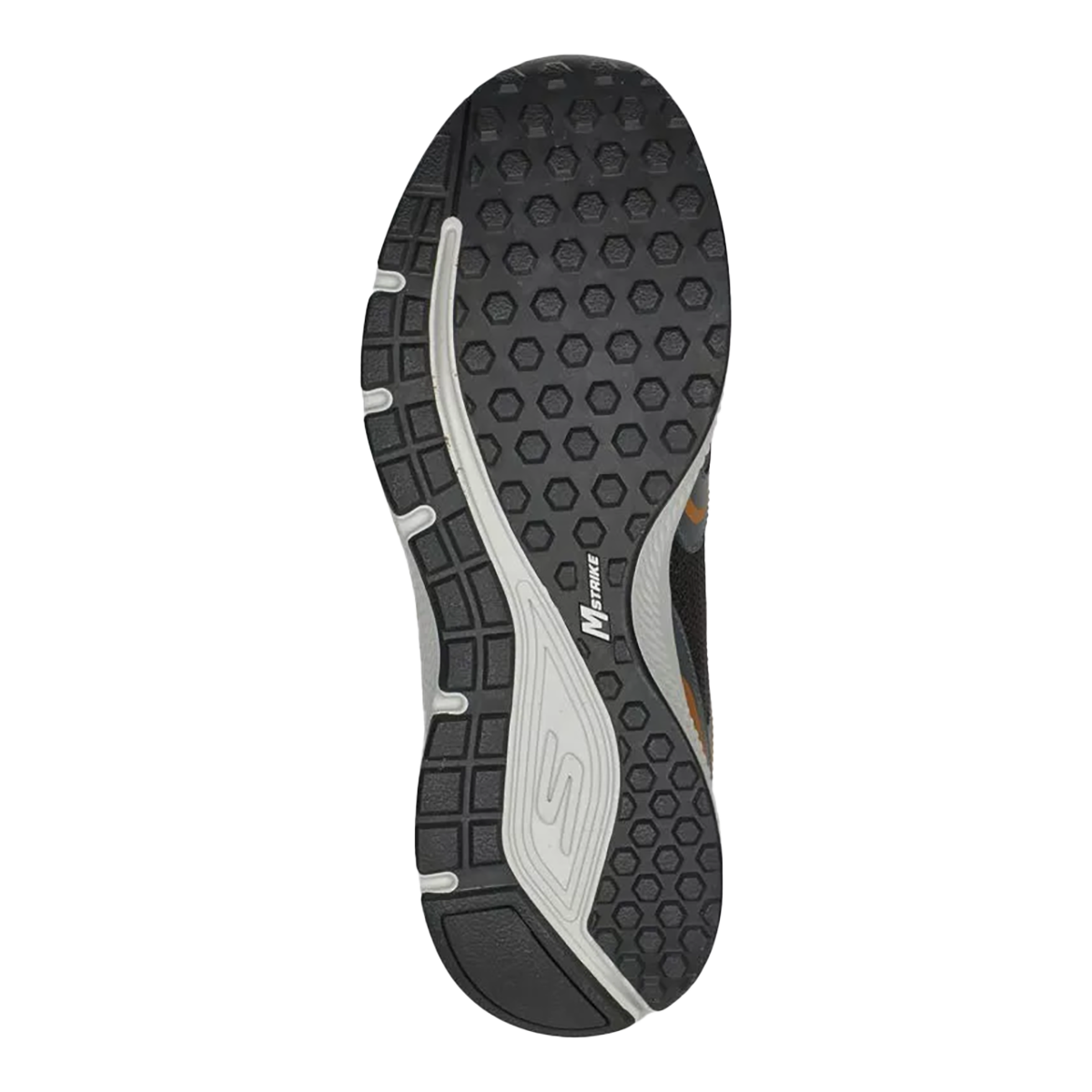 Skechers Go Run Consistent - Specie — Charcoal - Orange — Size D — Width 8.5 — Top View