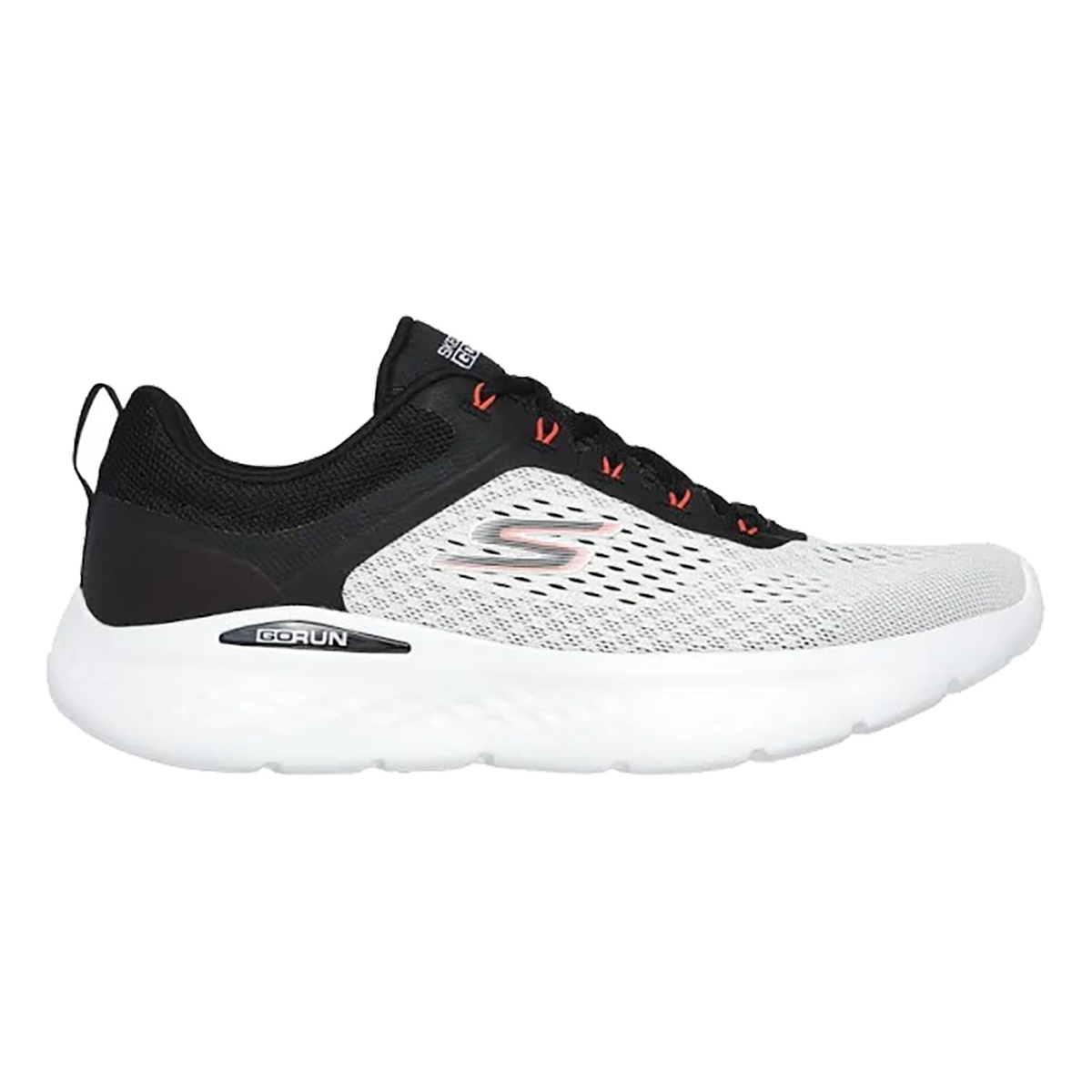 Skechers Go Run Lite — White - Black — Size D — Width 8 — Front View