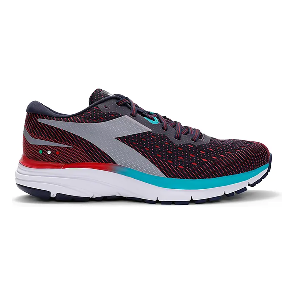 Diadora Mythos Blushield 6 — Alloy - Steel Grey - Black — Size D — Width 6.5 — Front View