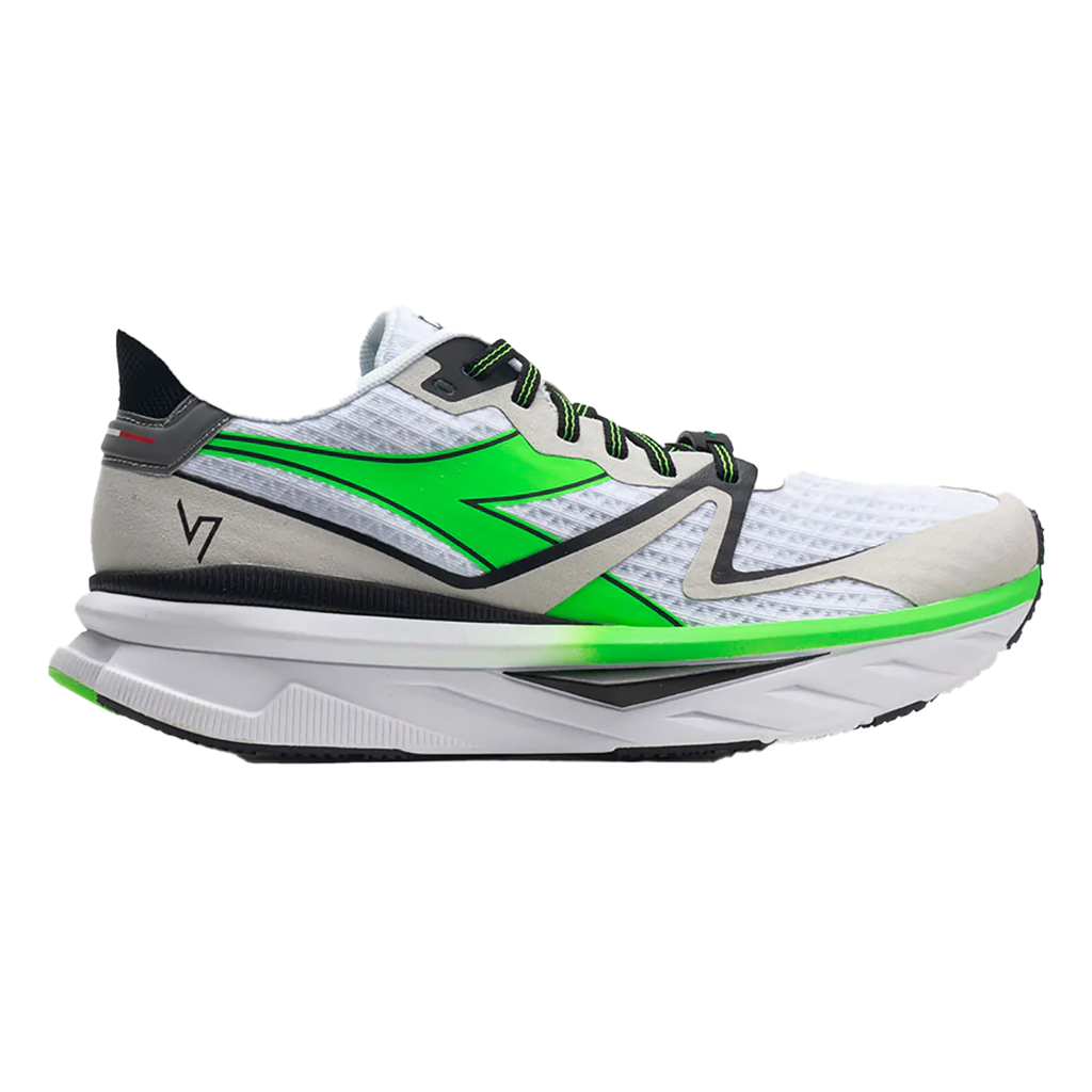 Diadora Atomo V7000 — White - Green Fluo - Black — Size D — Width 10 — Alternate View 7