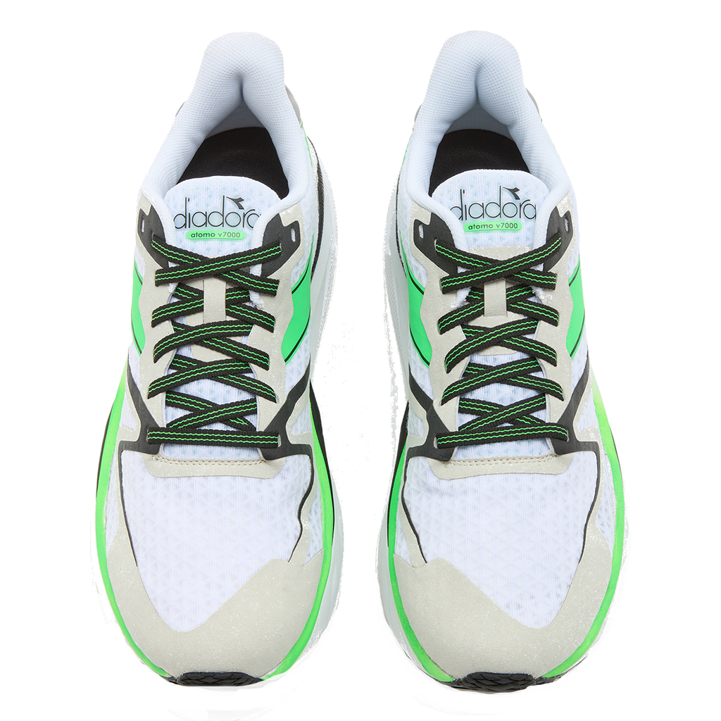 Diadora Atomo V7000 — White - Green Fluo - Black — Size D — Width 10 — Alternate View 9