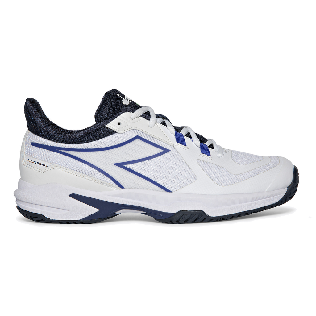 Diadora Trofeo 2 AG Pickleball — Black - Silver - Daiquiri Green — Size D — Width 10 — Back View