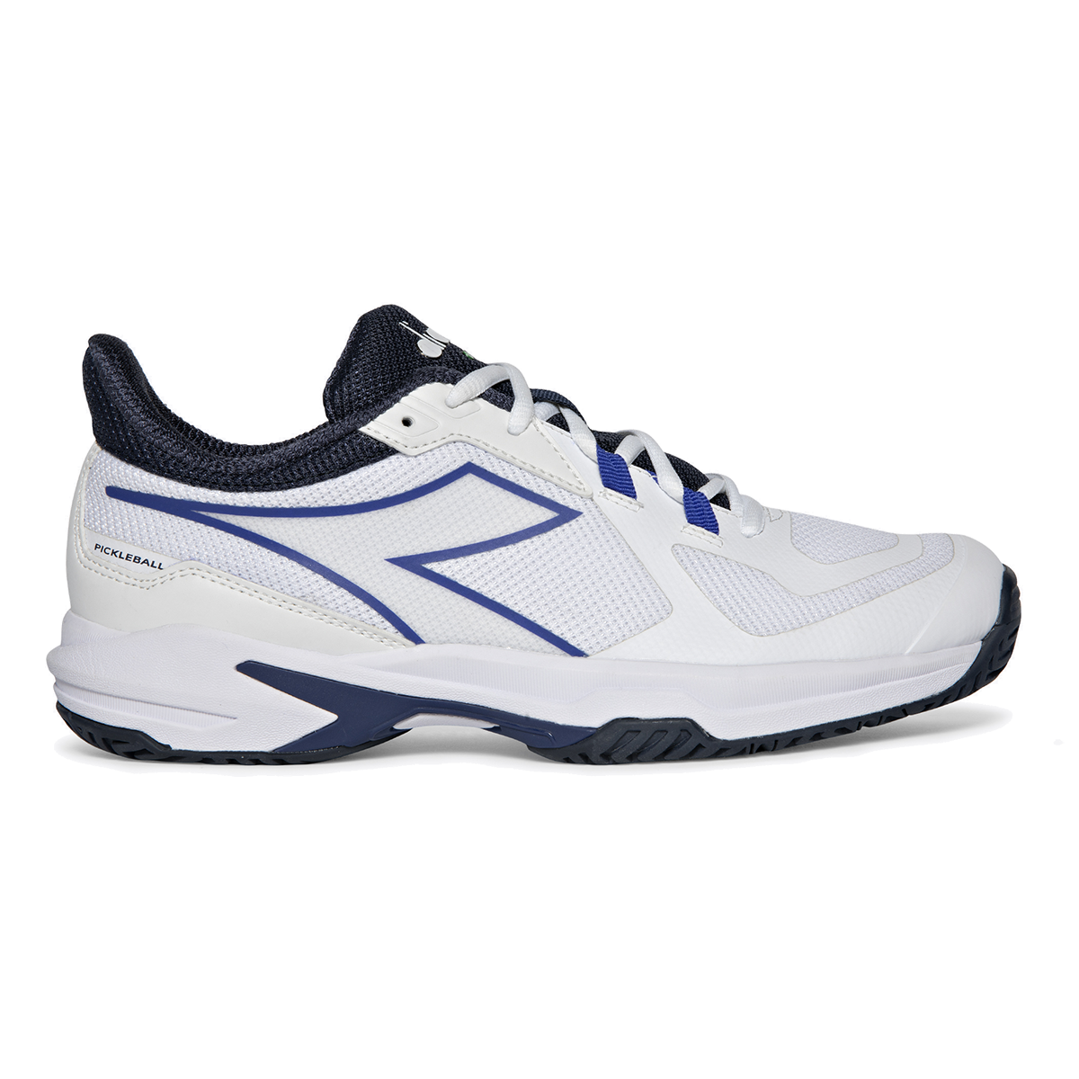 Diadora Trofeo 2 AG Pickleball — Black - Silver - Daiquiri Green — Size D — Width 10 — Back View