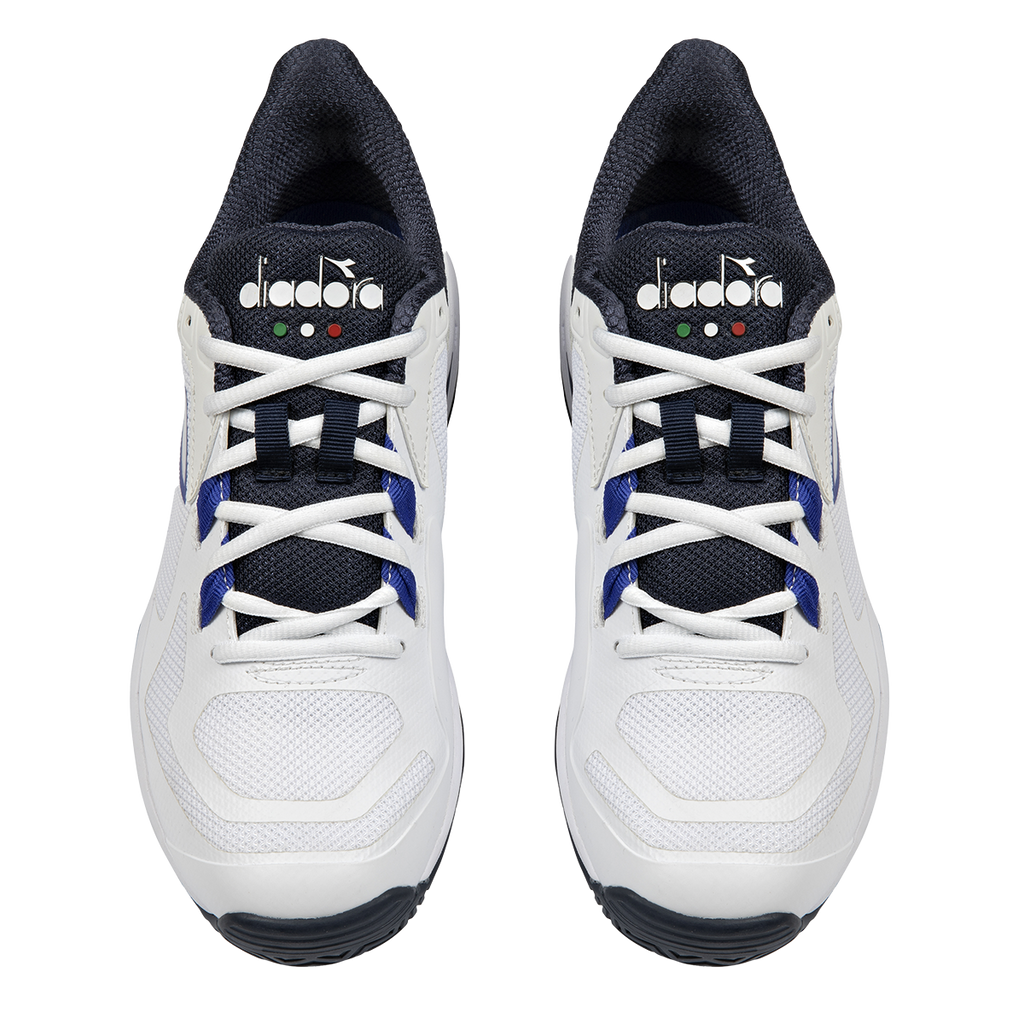 Diadora Trofeo 2 AG Pickleball — Black - Silver - Daiquiri Green — Size D — Width 10 — Top View
