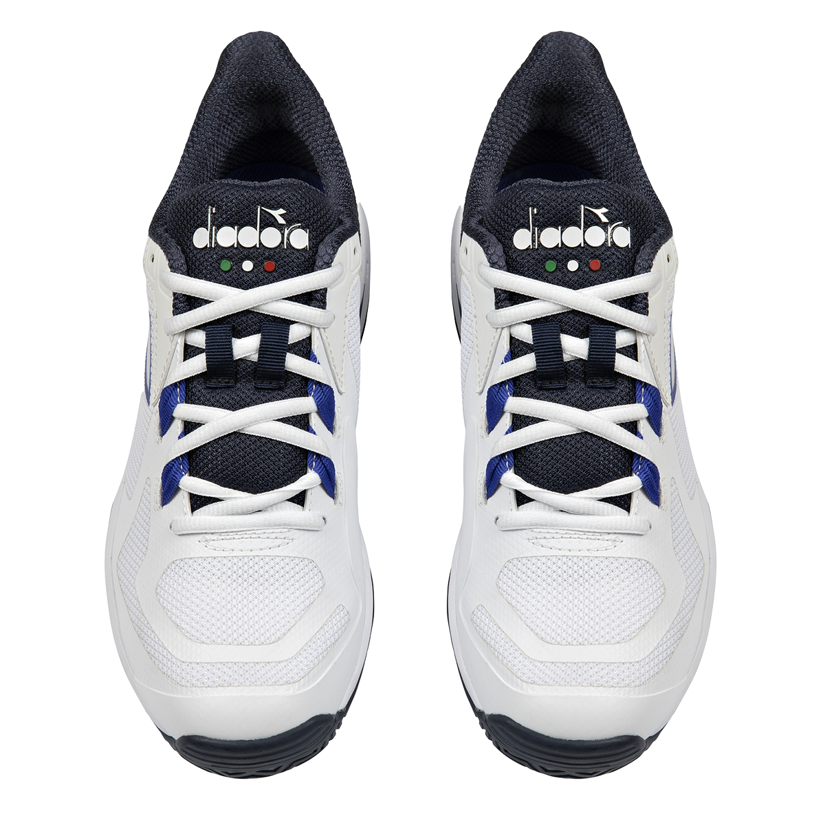 Diadora Trofeo 2 AG Pickleball — Black - Silver - Daiquiri Green — Size D — Width 10 — Top View
