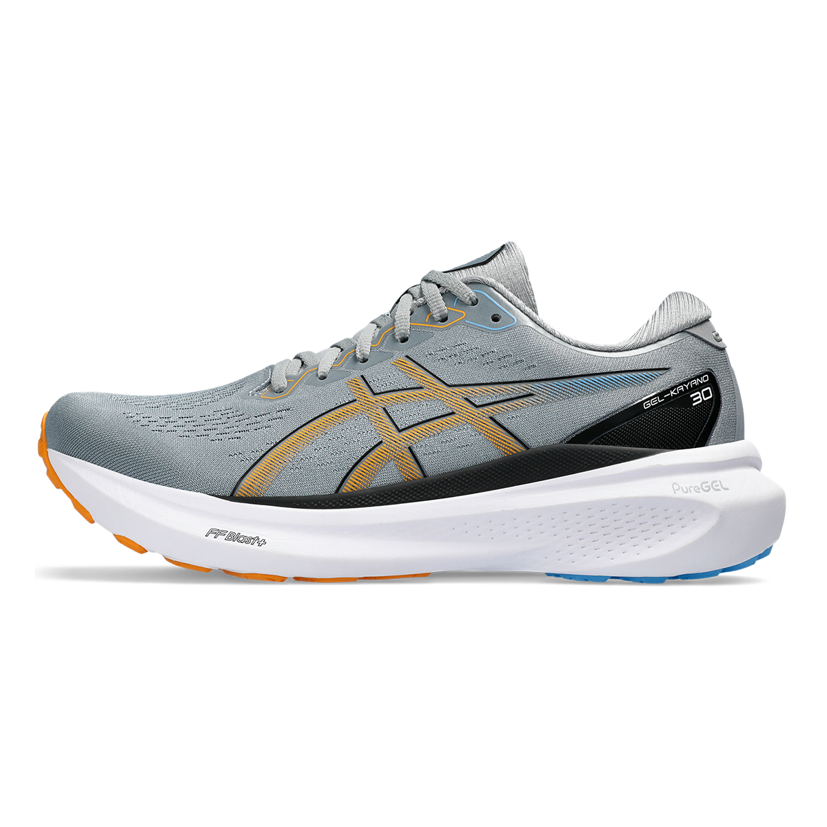 Asics Gel Kayano 30 — Sheet Rock - Fellow Yellow — Size D — Width 15 — Side View