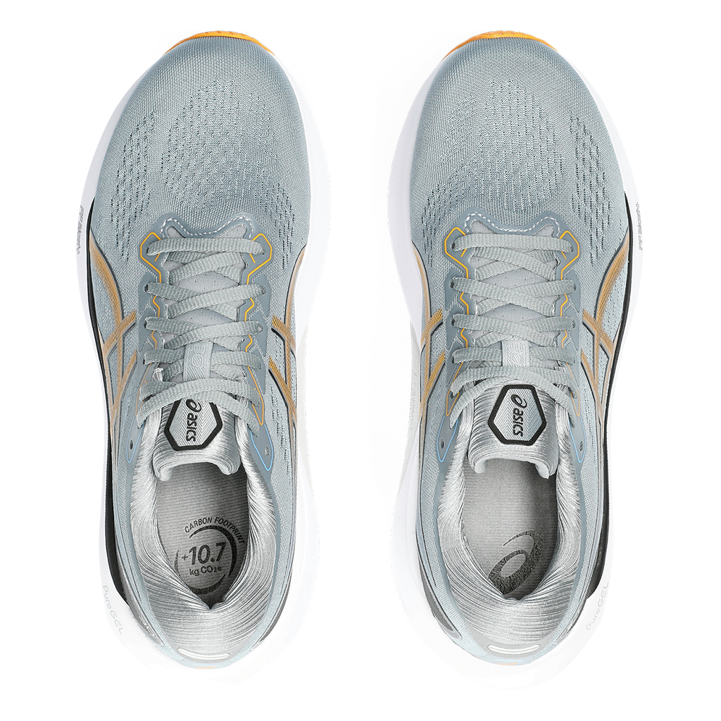 Asics Gel Kayano 30 — Sheet Rock - Fellow Yellow — Size D — Width 15 — Back View