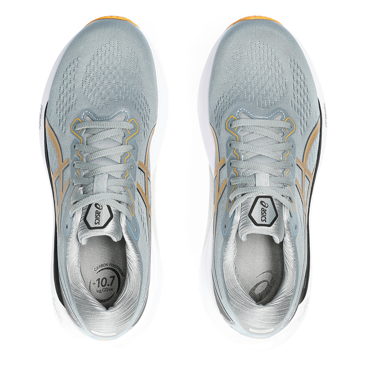 Asics Gel Kayano 30 — Sheet Rock - Fellow Yellow — Size D — Width 15 — Back View