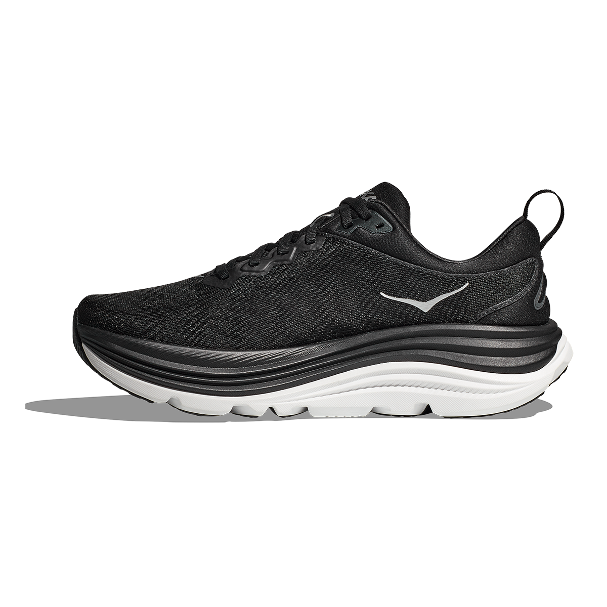 Hoka Gaviota 5 — Black - White — Size D — Width 14 — Lifestyle View
