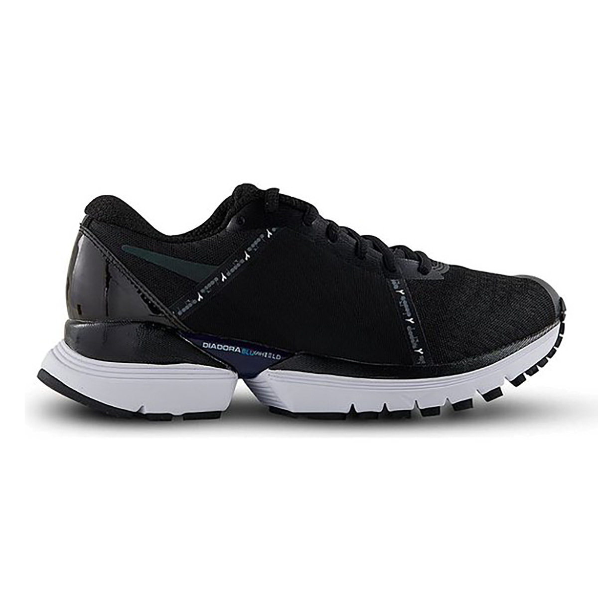 Diadora Mythos Blushield Elite Hip — Black - White — Size D — Width 6 — Front View