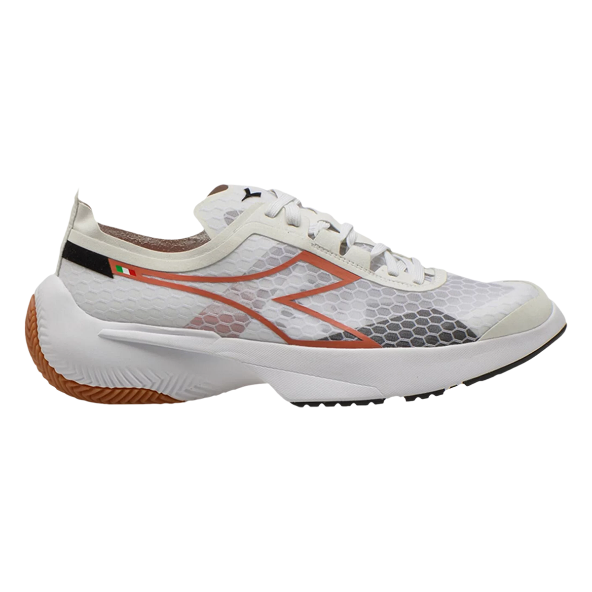 Diadora Equipe Corsa — Black - White - Saffron — Size D — Width 8 — Back View