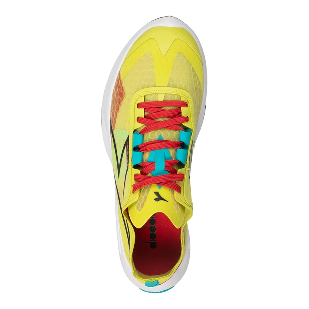 Diadora Equipe Corsa — Black - White - Saffron — Size D — Width 8 — Detail View