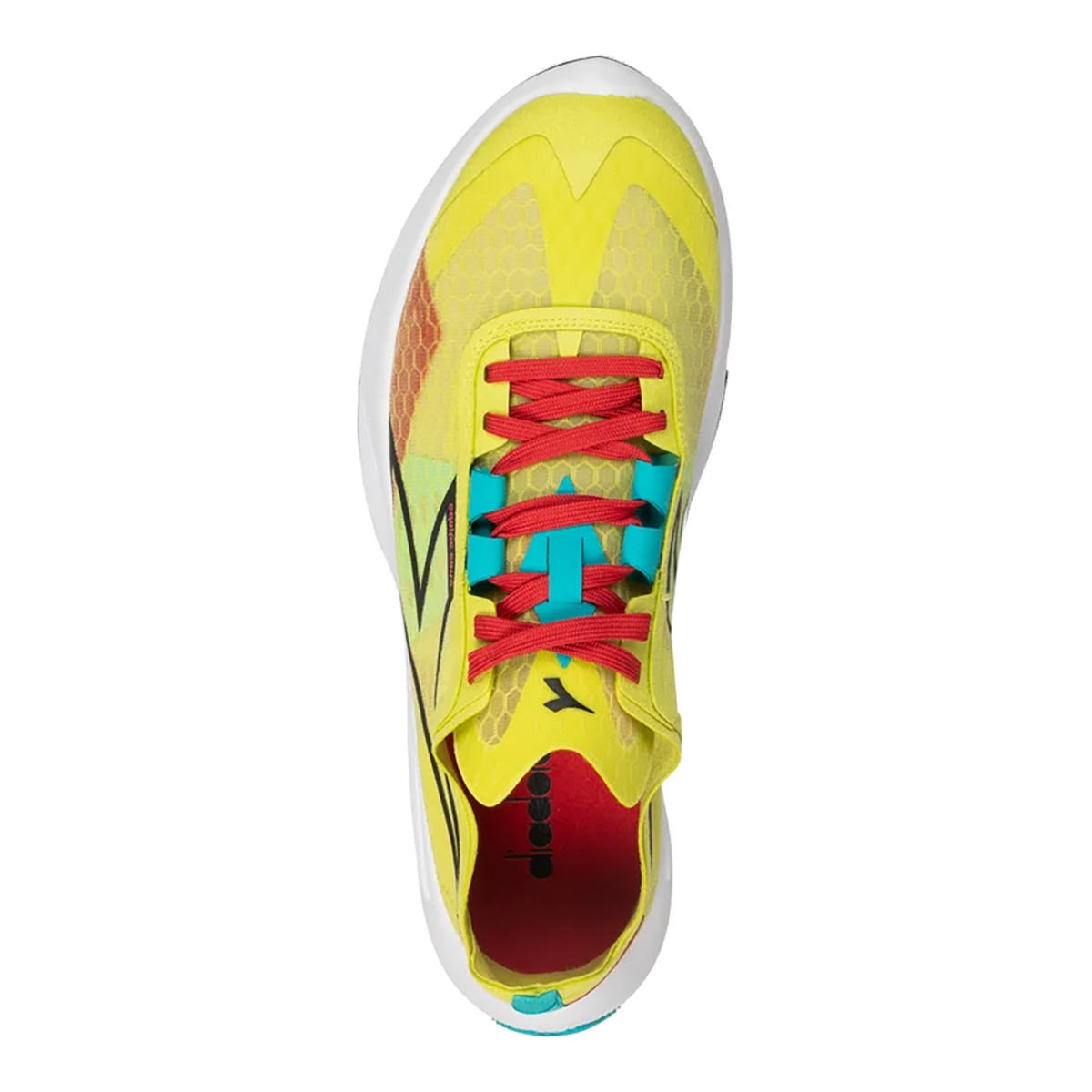 Diadora Equipe Corsa — Black - White - Saffron — Size D — Width 8 — Detail View