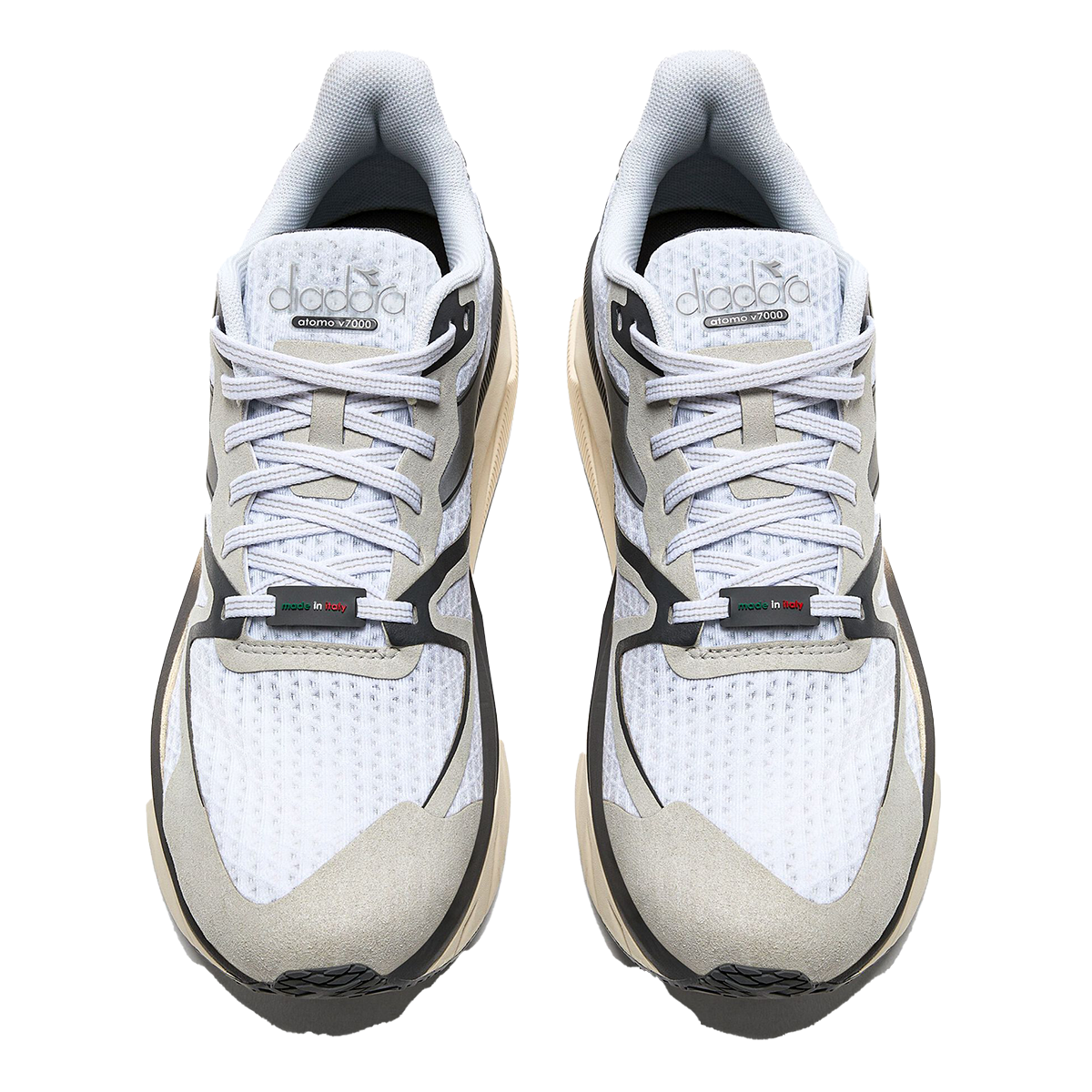 Diadora Atomo V7000 — White - Green Fluo - Black — Size D — Width 10 — Alternate View 12