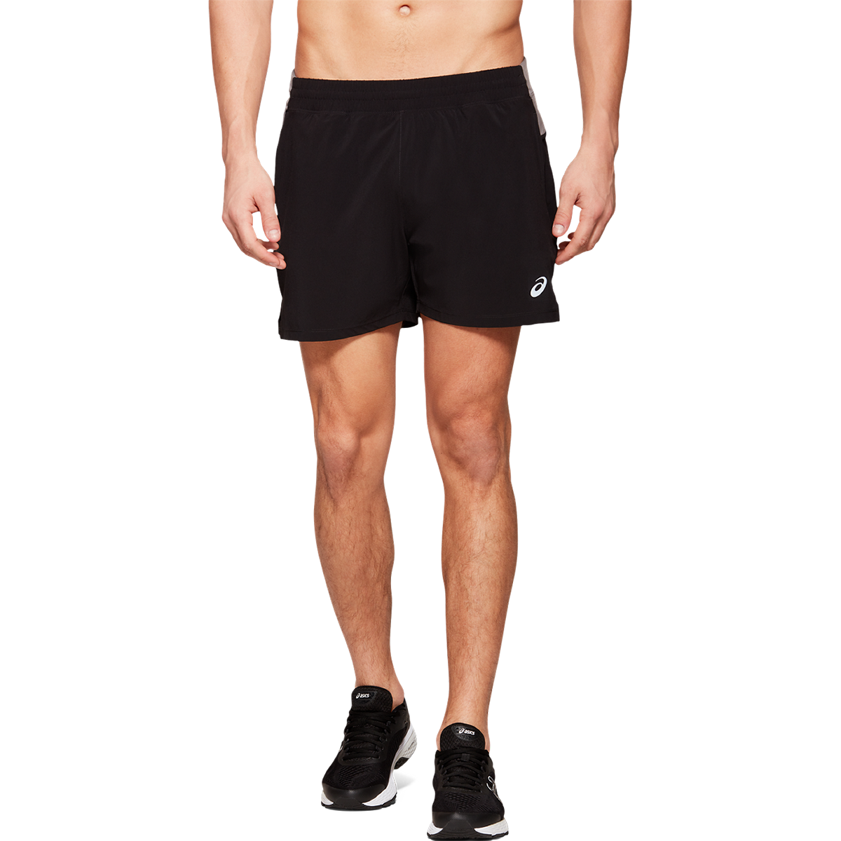 Asics Fietro 5" Short — Performance Black — Size Large — Front View