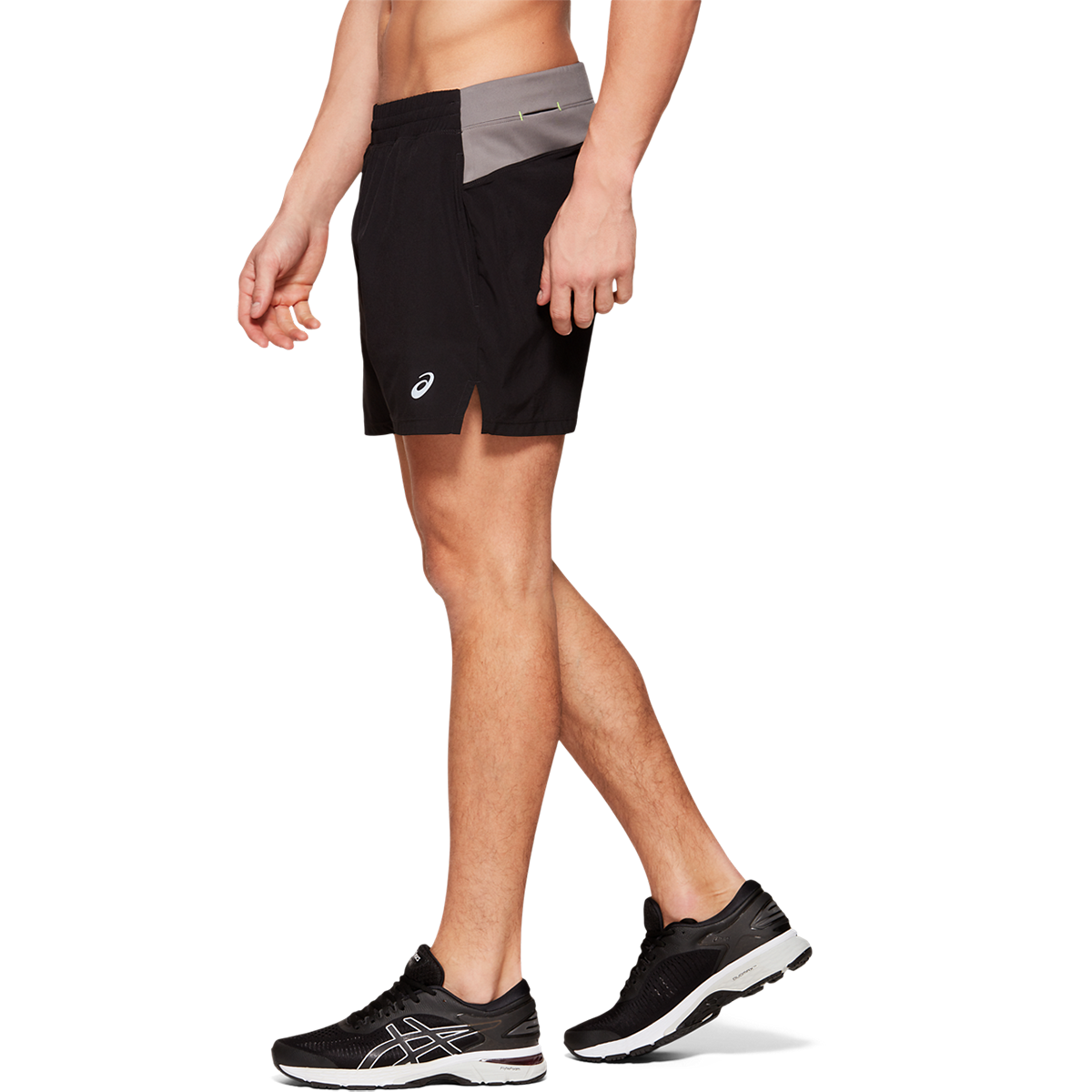 Asics Fietro 5" Short — Performance Black — Size Large — Side View