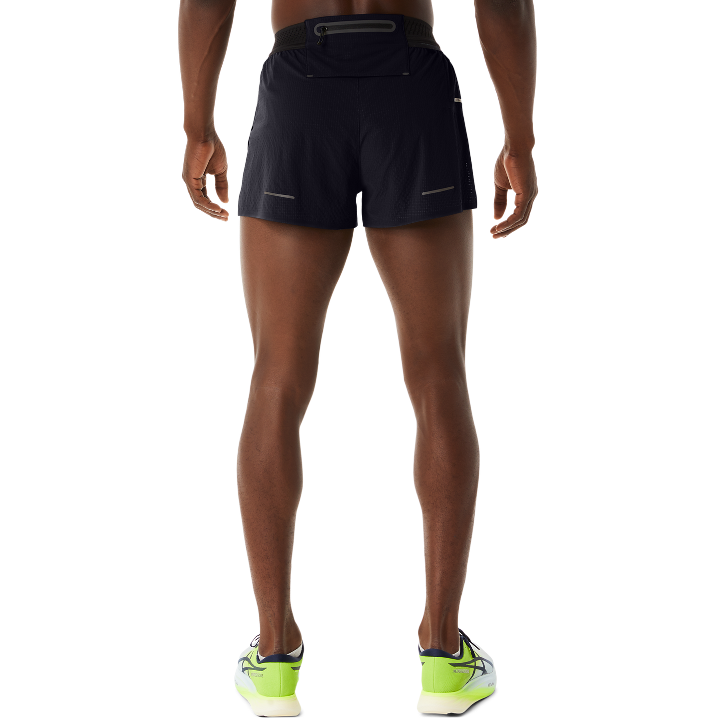 Asics Metarun Split Short — Performance Black — Size Small — Back View