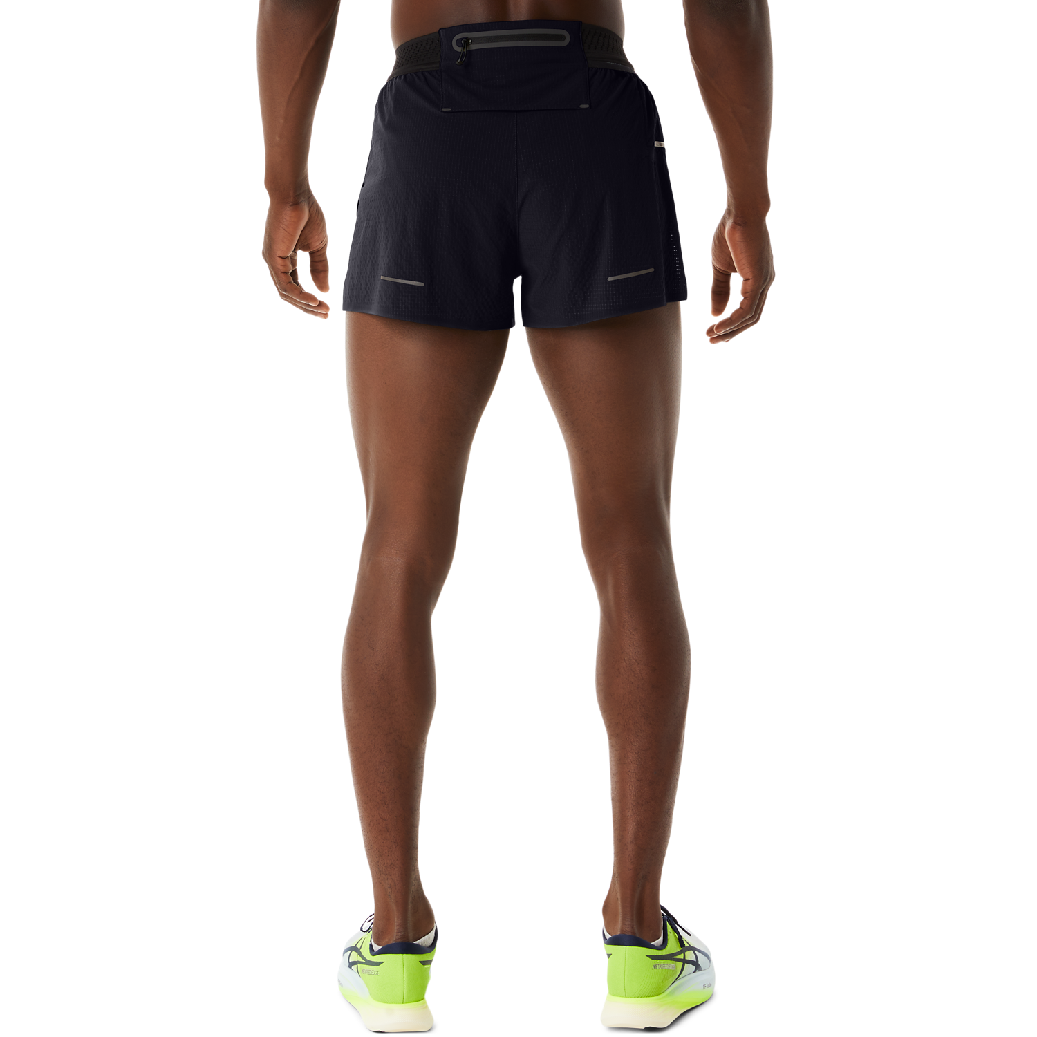 Asics Metarun Split Short — Performance Black — Size Small — Back View