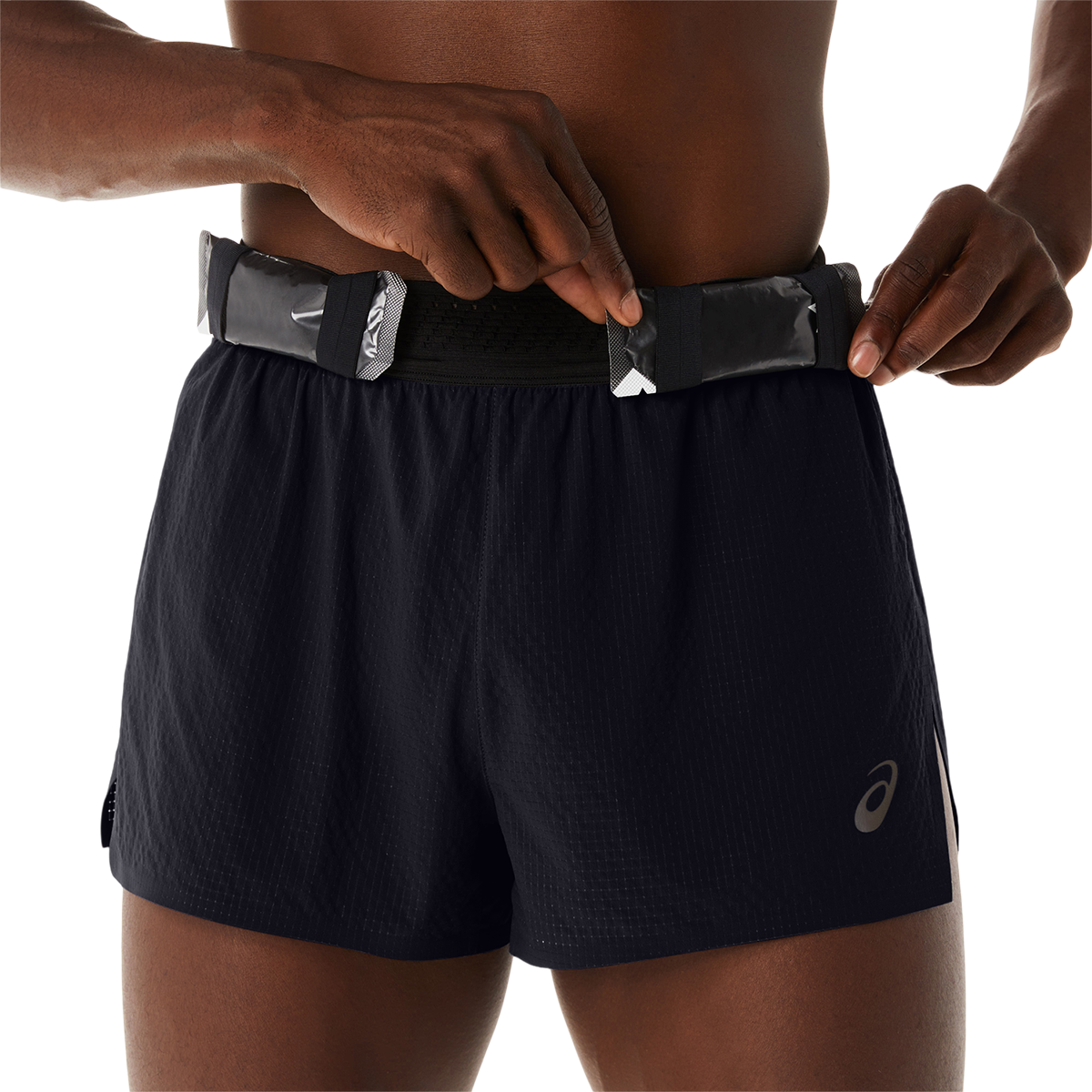 Asics Metarun Split Short — Performance Black — Size Small — Detail View