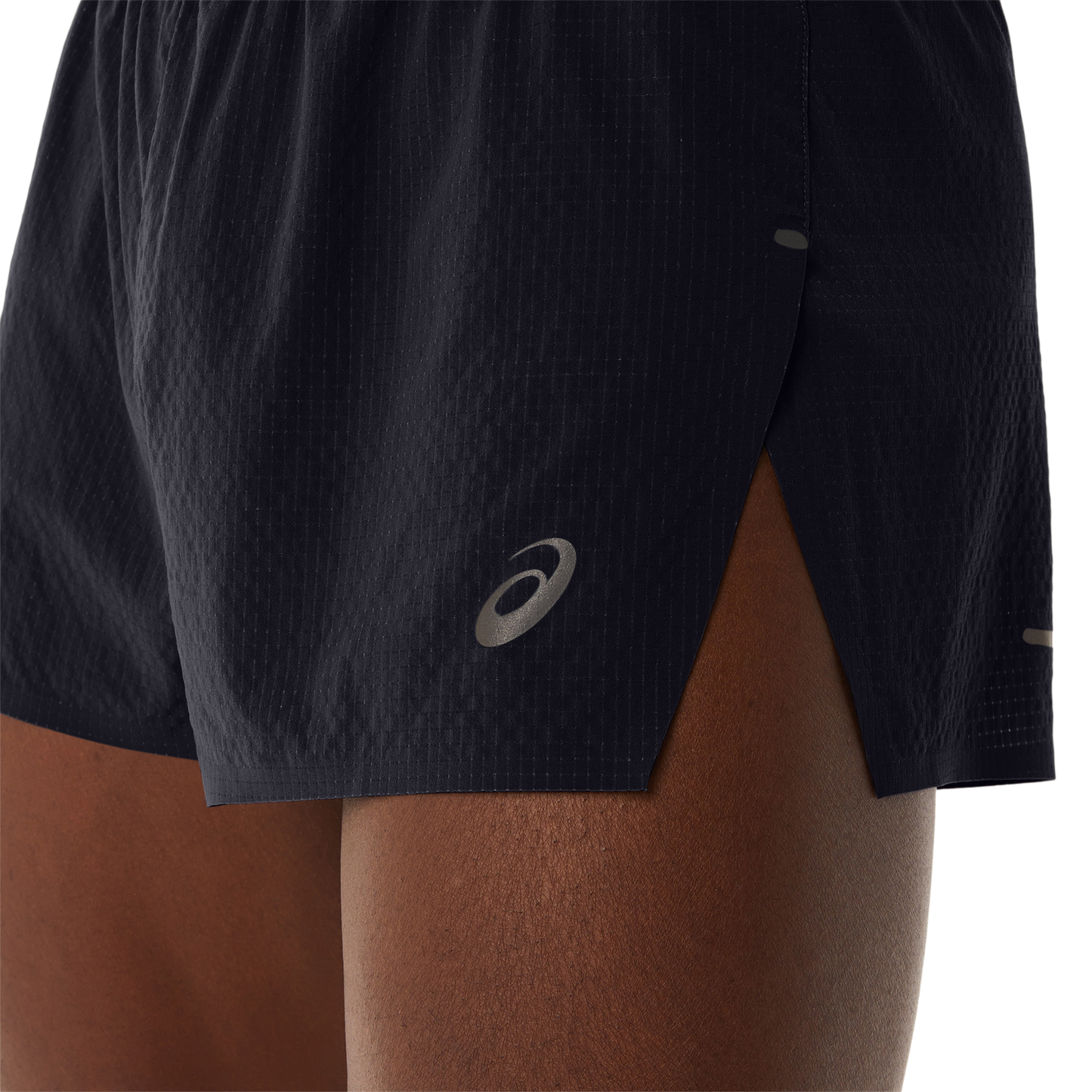 Asics Metarun Split Short — Performance Black — Size Small — Lifestyle View