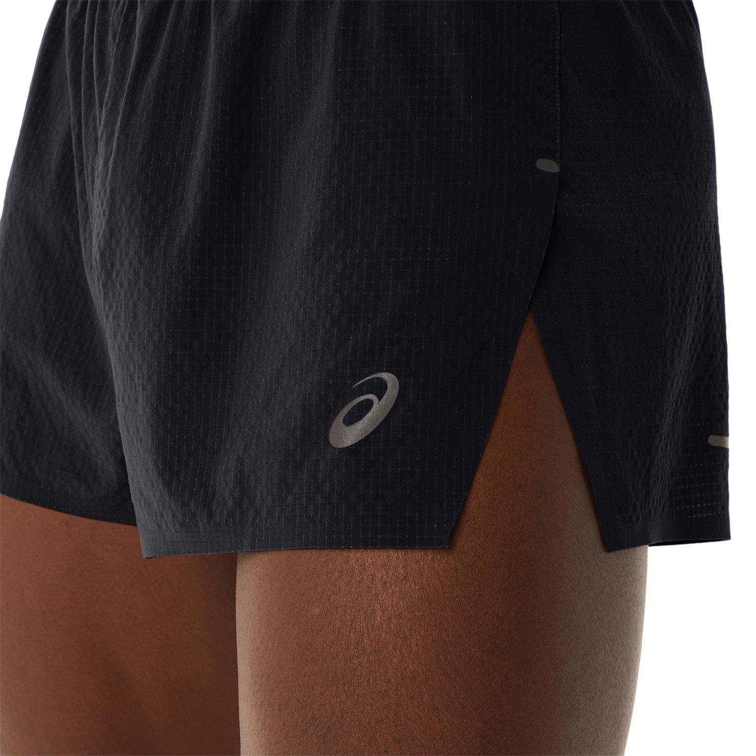 Asics Metarun Split Short — Performance Black — Size Small — Lifestyle View