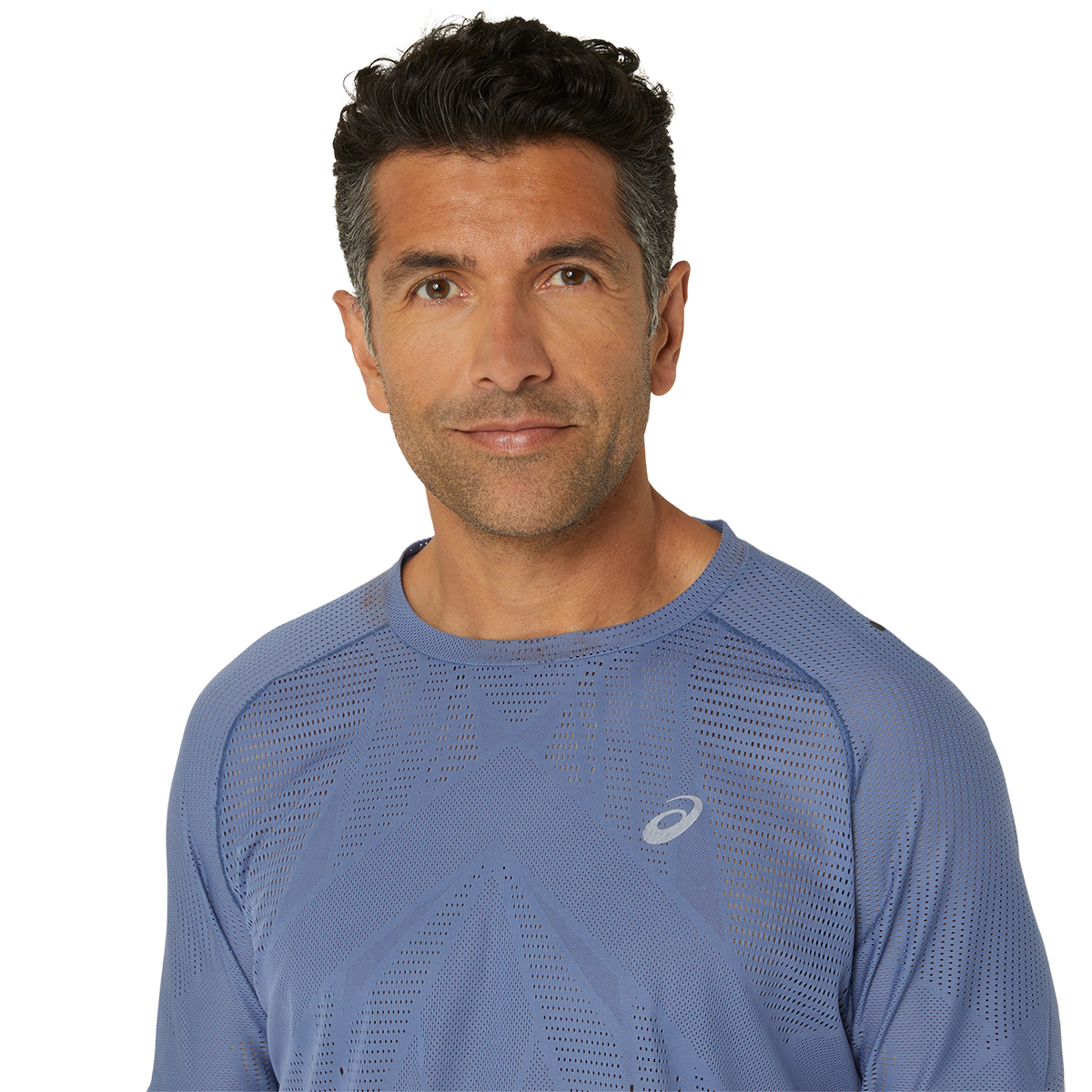 Asics Metarun Shortsleeve Tee — Denim Blue — Size Small — Alternate View 7