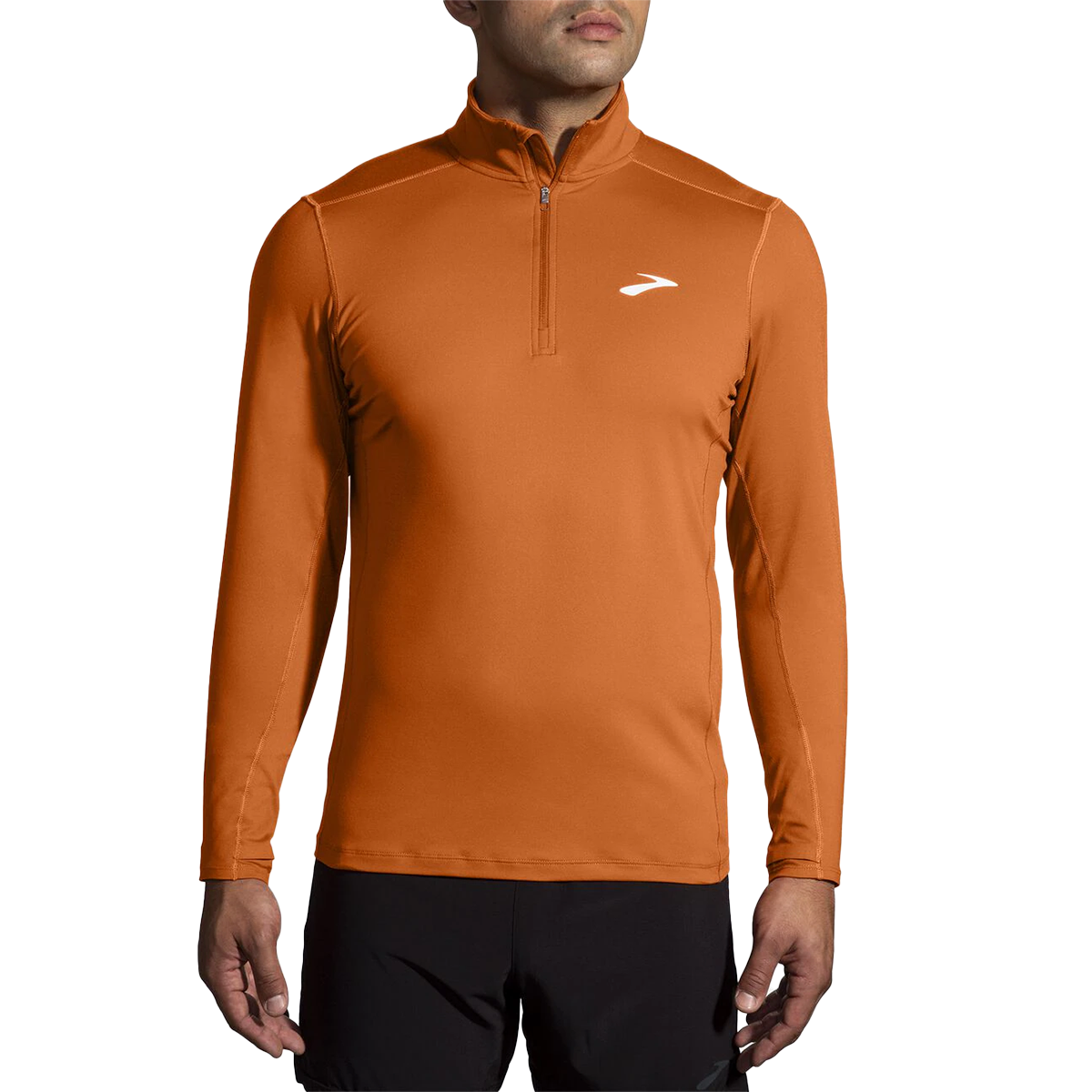 Brooks Dash 1/2 Zip 2.0 — Heather Sage — Size Small — Front View
