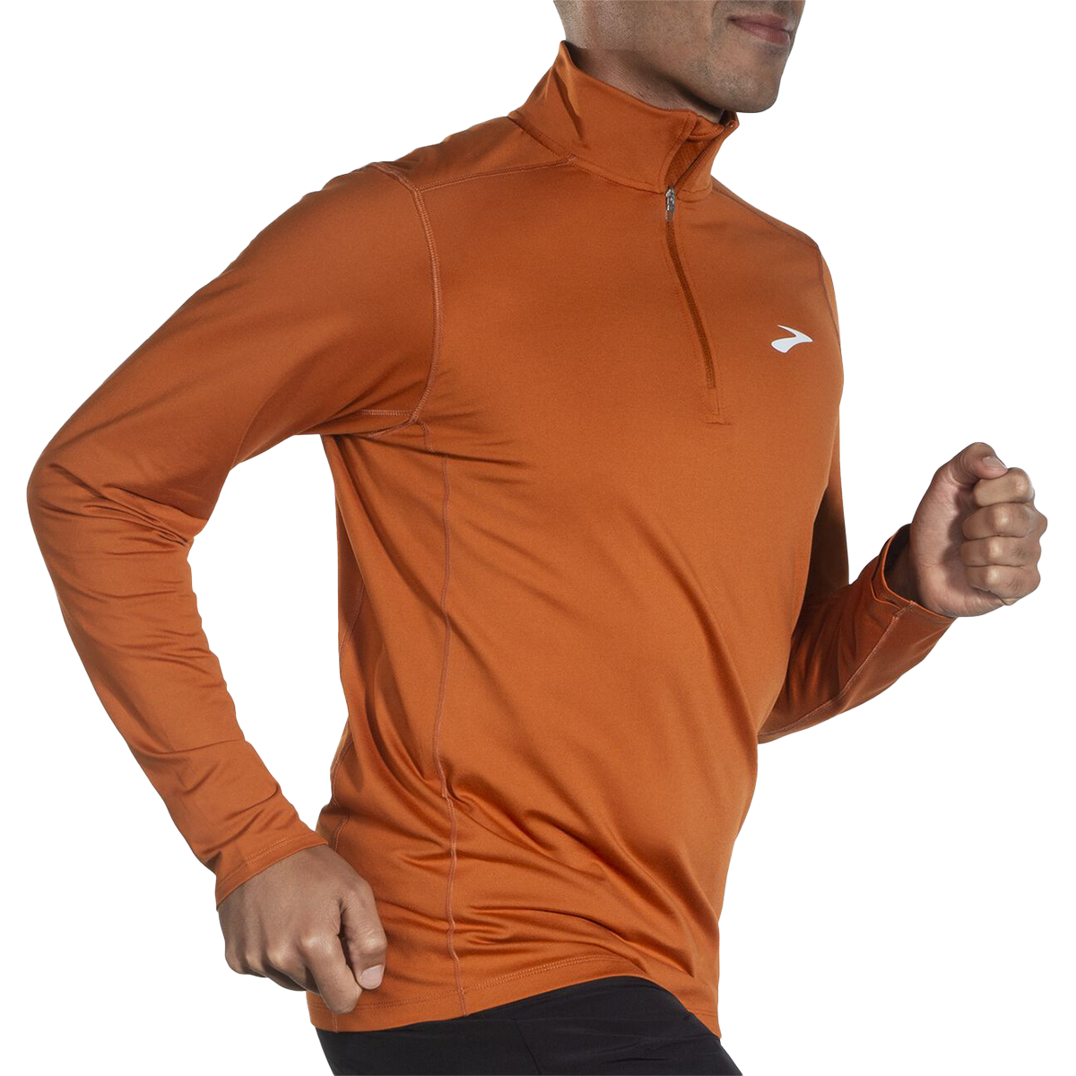 Brooks Dash 1/2 Zip 2.0 — Heather Sage — Size Small — Side View