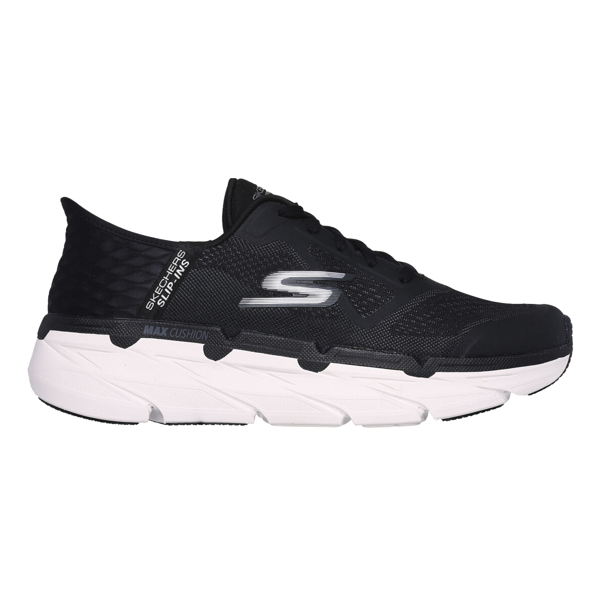 Max  Cushioning Premier ASCE — Black - White — Size D — Width 8 — Front View