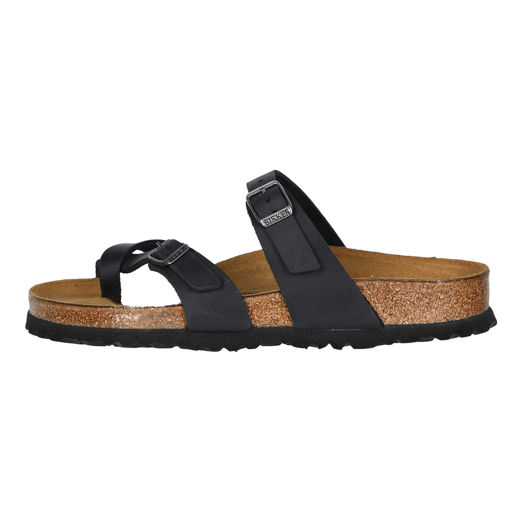Birkenstock Mayari Oiled Leather — Black — Size B — Width 40 — Side View