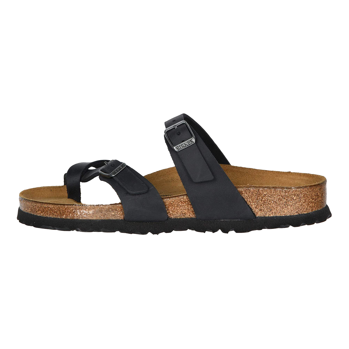 Birkenstock Mayari Oiled Leather — Black — Size B — Width 40 — Side View