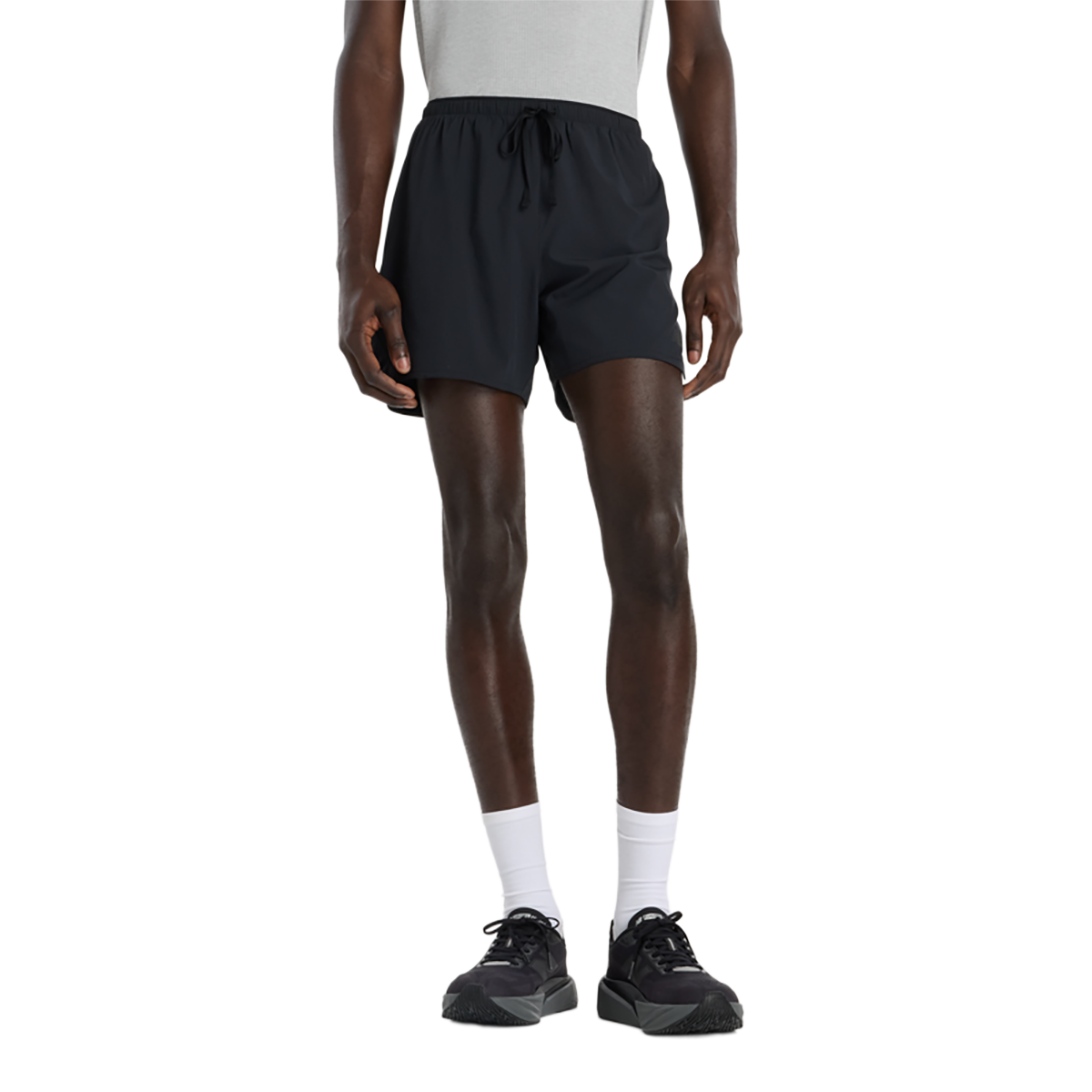 New Balance RC Essential Short 5 — Black — Size Small — Lifestyle View