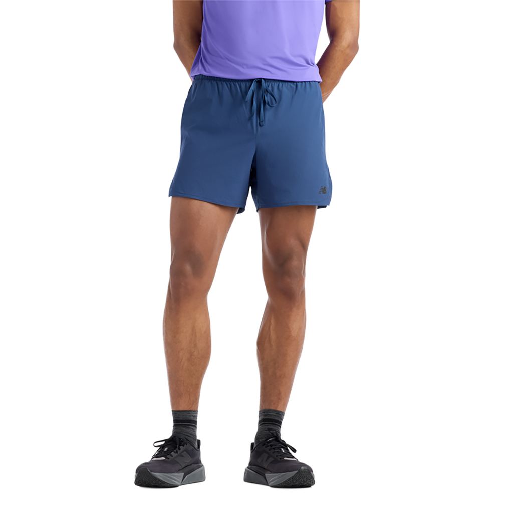New Balance RC Essential Short 5 — Black — Size Small — Front View