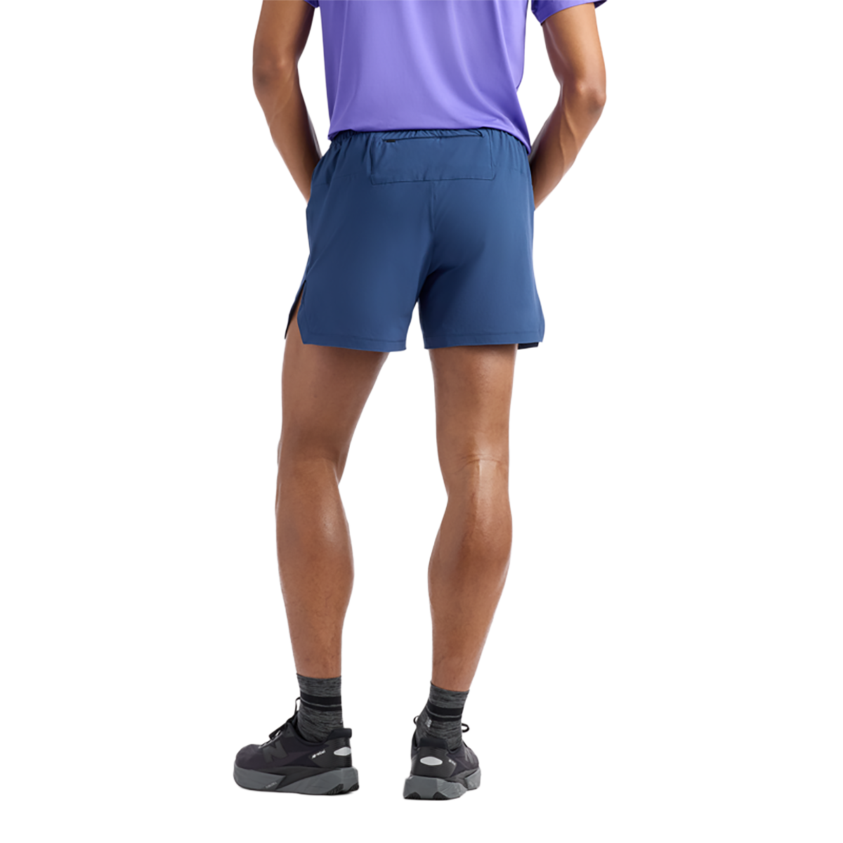 New Balance RC Essential Short 5 — Black — Size Small — Side View